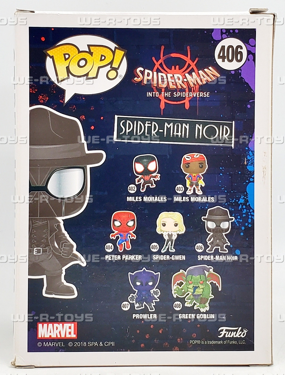 Funko POP Spider-Man Into the Spiderverse Spider-Man Noir 406