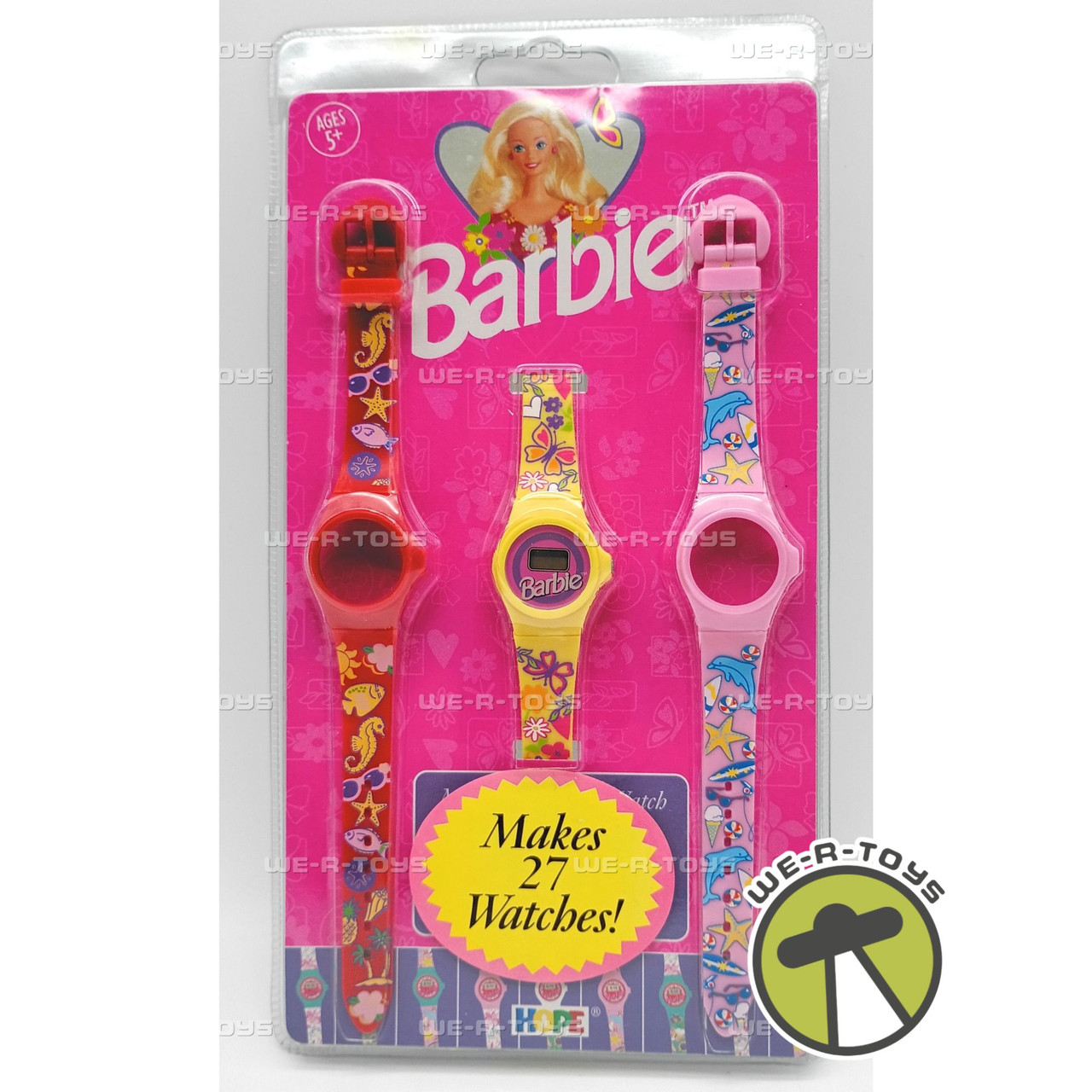 Barbie LCD Digital Watch With Changeable Straps & Cases Mattel