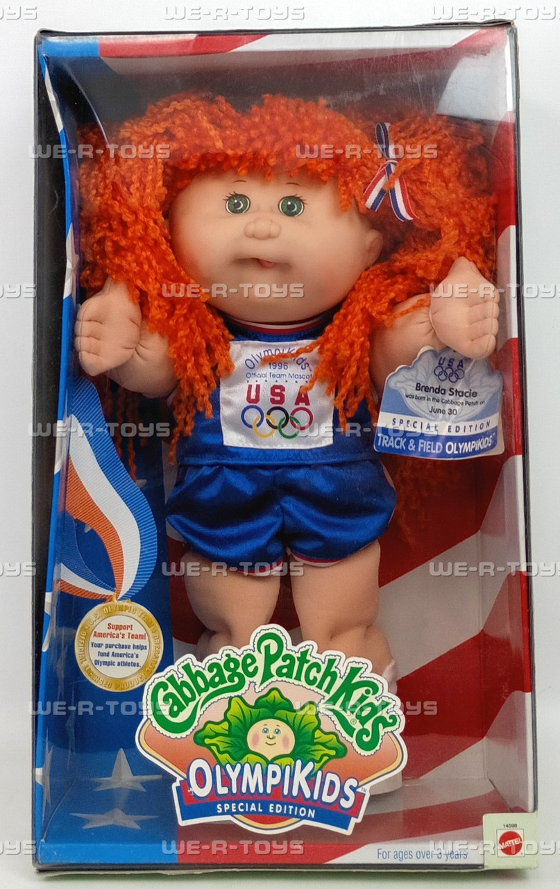 1990年製 ビーチボーイズ マスコットベア Cabbage Patch Kids Olympikids Brenda Stacie Doll Track & Field USA