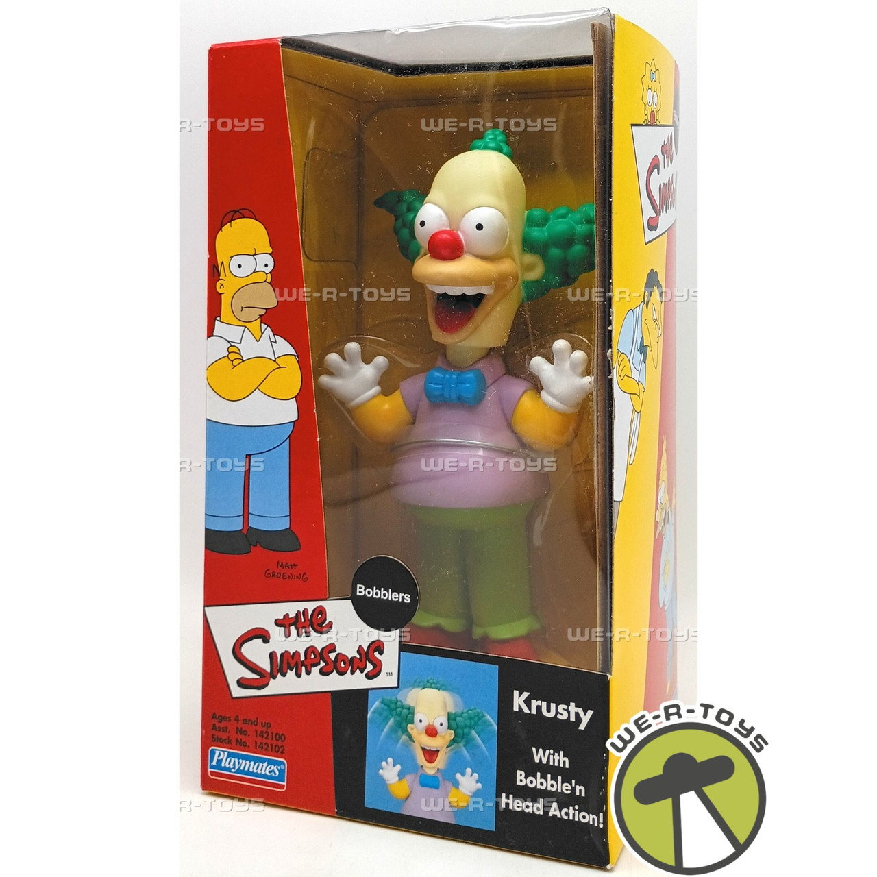 The Simpsons Krusty The Clown Bobble'n Head Action Figure #142102 The Simpsons Krusty The Clown Bobble'n Head Action Figure #142102