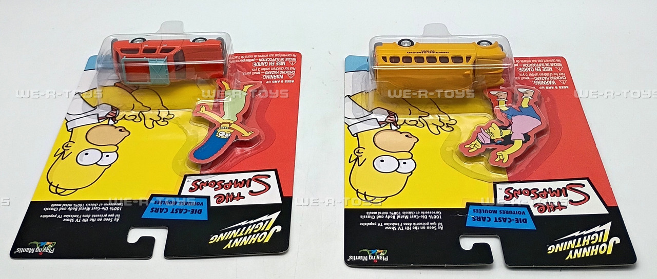 Johnny Lightning The Simpsons Set of 4 Character Vehicles Playing
