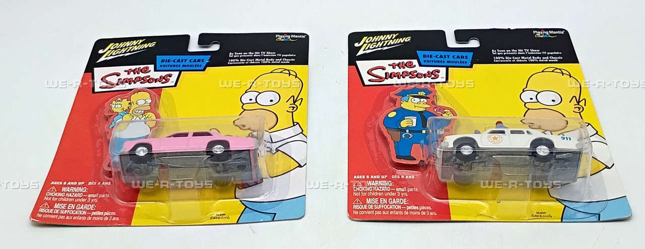 Johnny Lightning The Simpsons Set of 4 Character Vehicles Playing