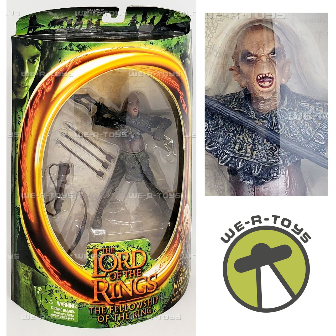 Lord of the Rings Fellowship of the Ring Orc Warrior 2001 Toy Biz