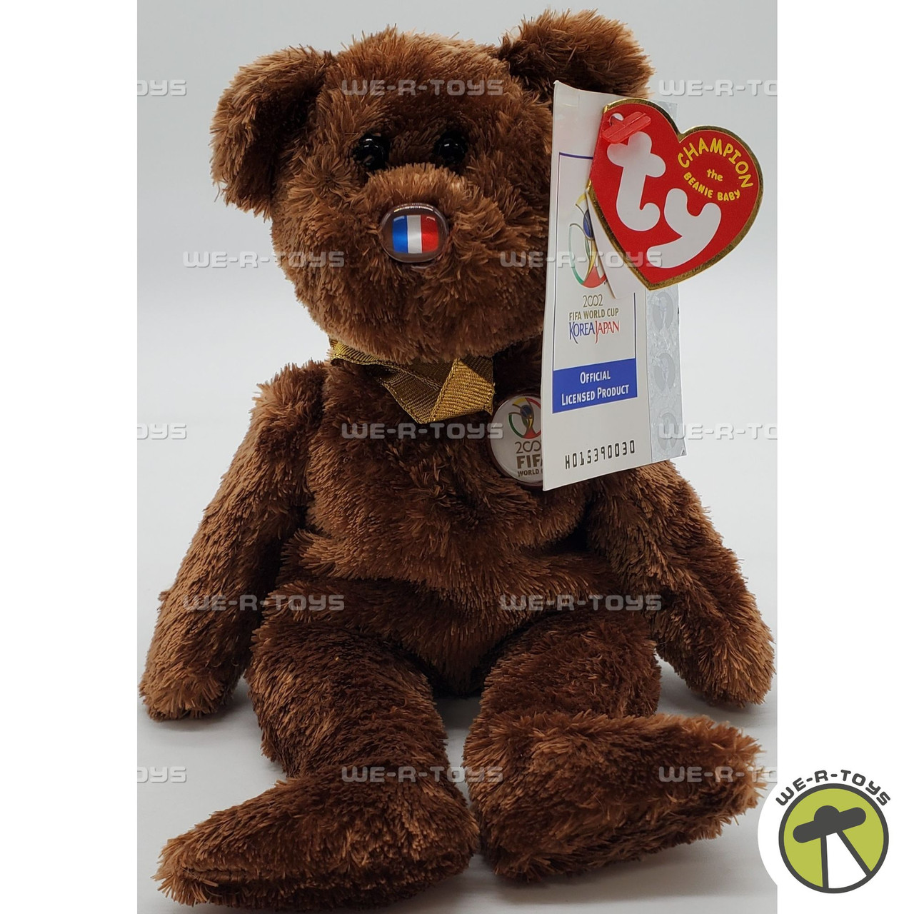 Ty Beanie Babies Champion the Bear France World Cup 2002 - We-R-Toys