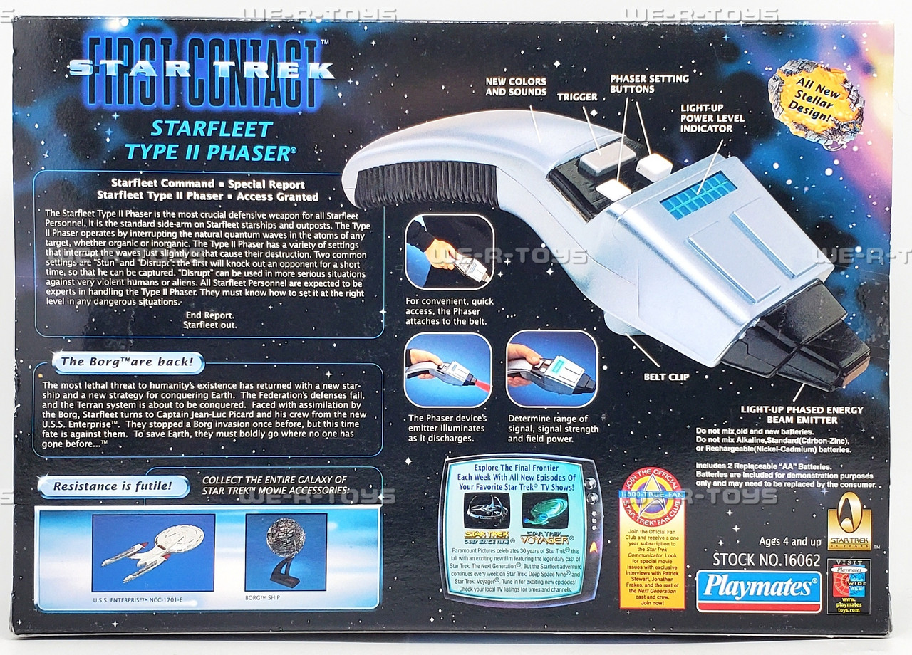 Star Trek First Contact Starfleet Type II Phaser 1996 Playmates