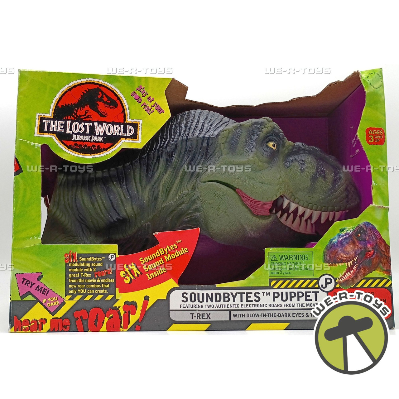 Jurassic Park The Lost World T-Rex Soundbytes Puppet Action Figure