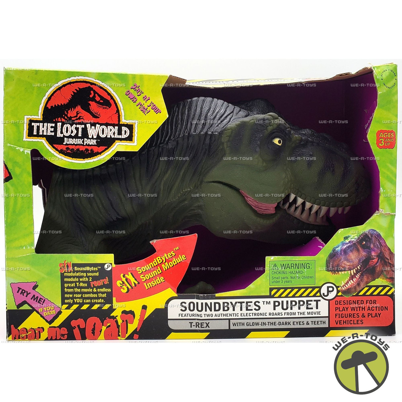 Jurassic Park The Lost World T-Rex Soundbytes Puppet Action Figure