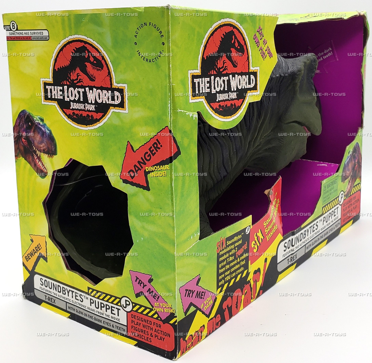 Jurassic Park The Lost World T-Rex Soundbytes Puppet Action Figure