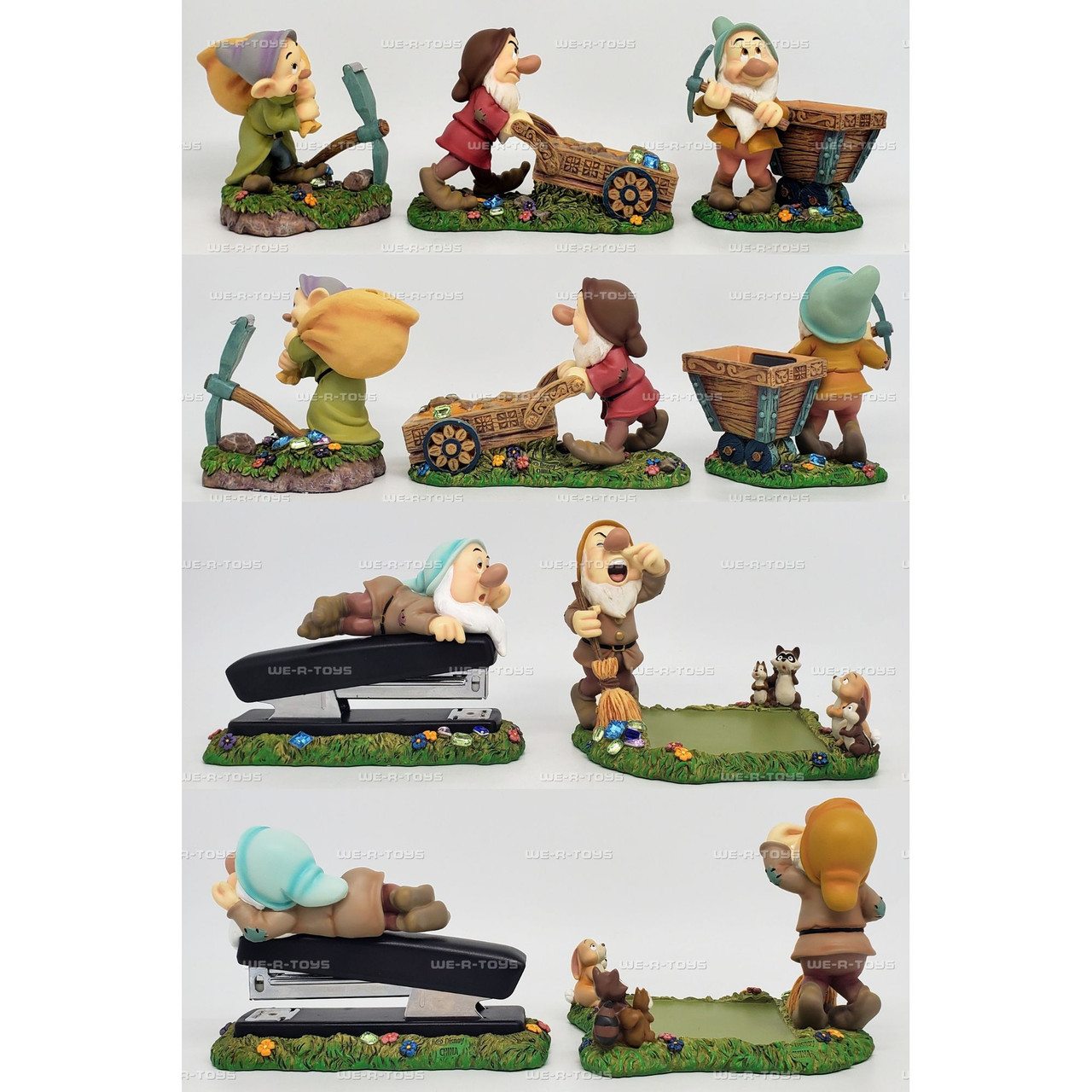 その他 Disney  White & Seven Dwarfs Figures Disney Snow White and the Seven Dwarves 5 Piece Dwarfs Desk Set