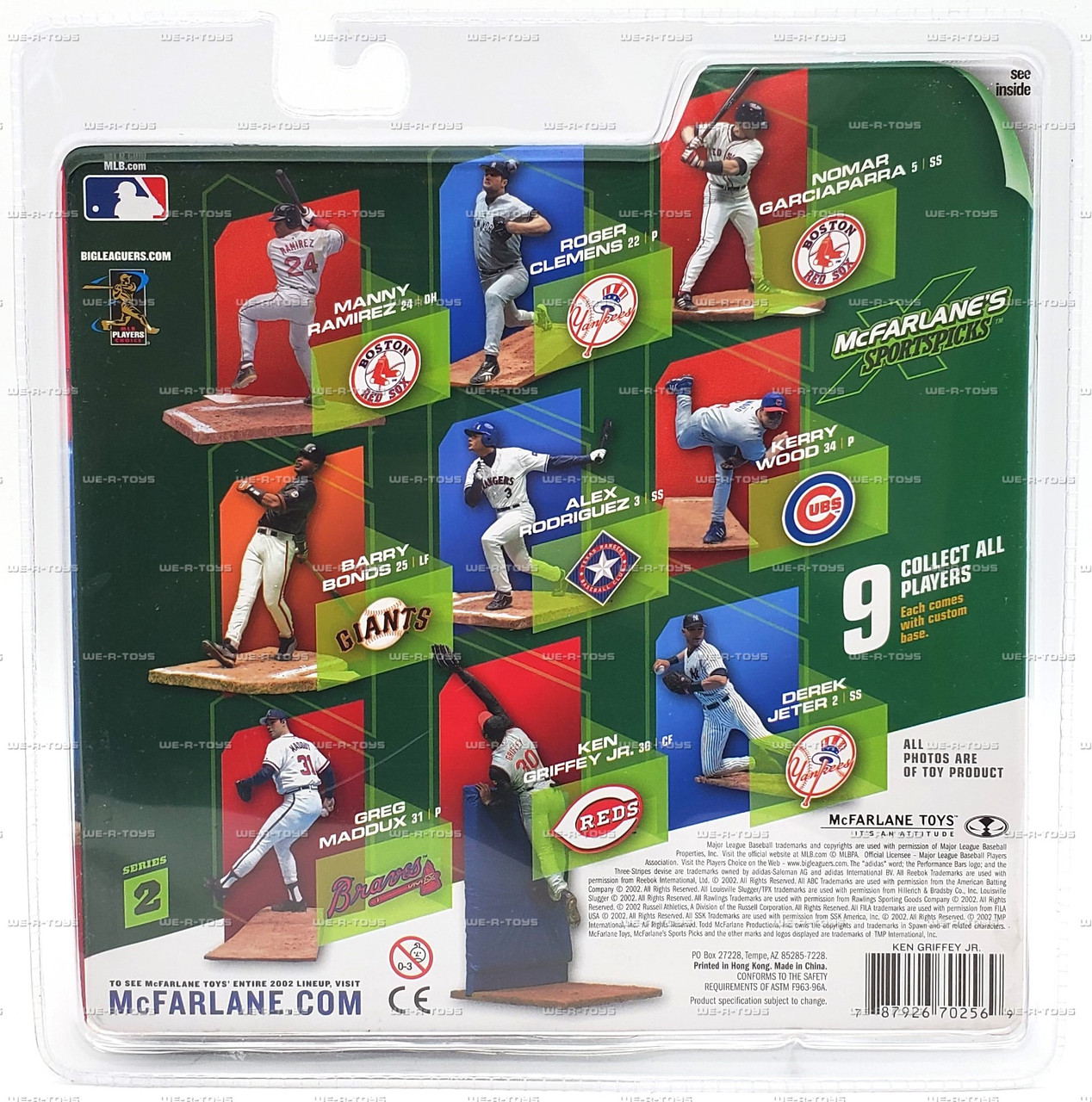 MLB Cincinnati Reds #30 Ken Griffey Jr. Action Figure 2002