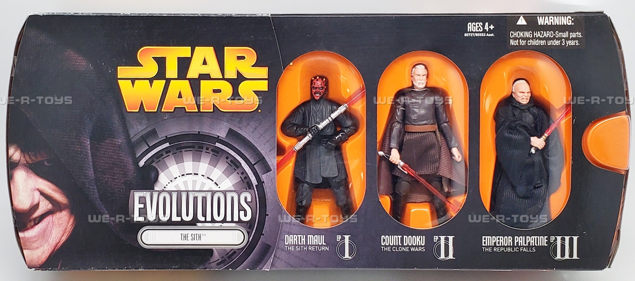 Star Wars Evolution The Sith Action Figure Set 2005 Hasbro 85727