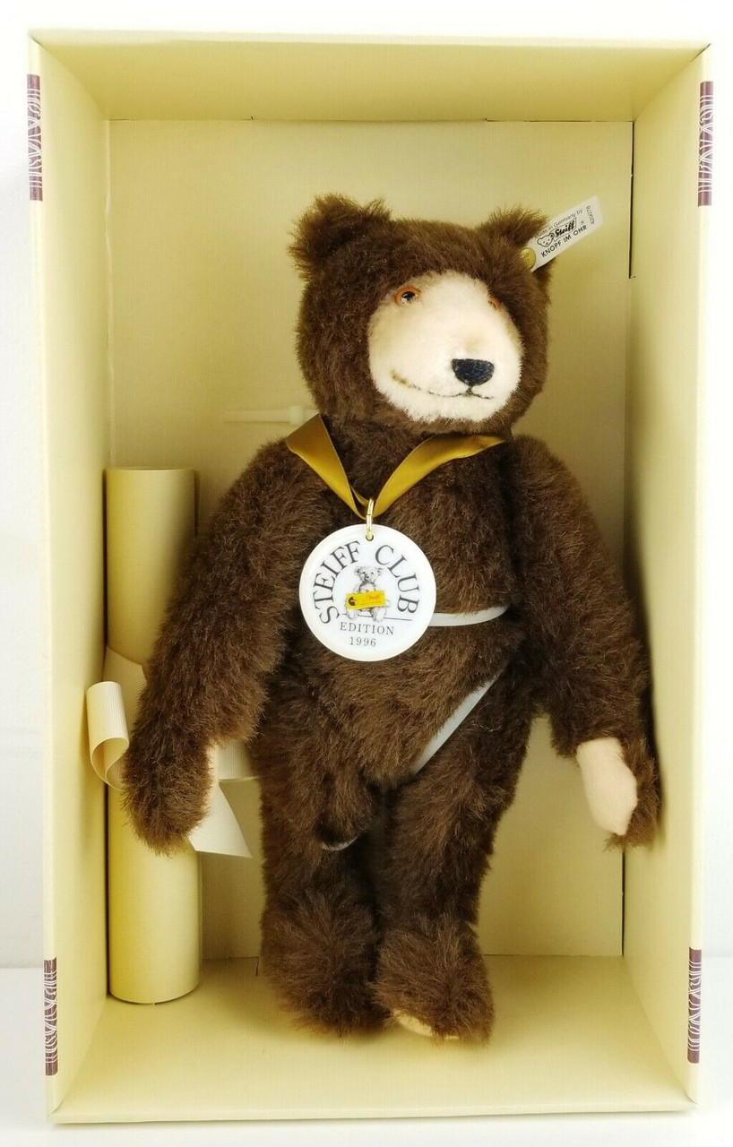 Steiff Club Edition 1996/97 Dicky Braunbar Replica Bear 1935 Dark Steiff Club Edition 1996/97 Dicky Braunbar Replica Bear 1935 Dark