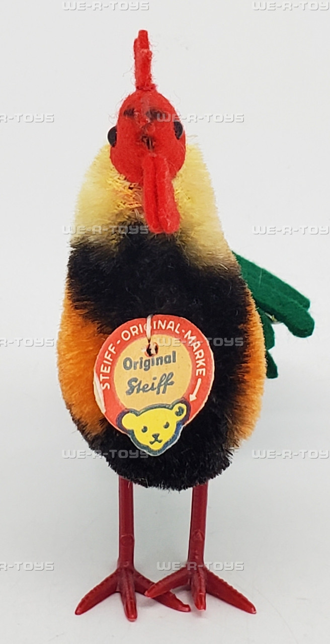 Vintage Steiff Rooster Mohair Plush with Plastic Legs - We-R-Toys