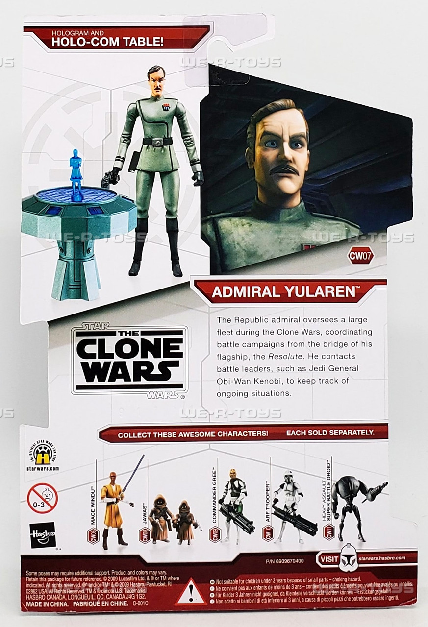Star Wars The Clone Wars Admiral Yularen CW07 Action Figure Hasbro