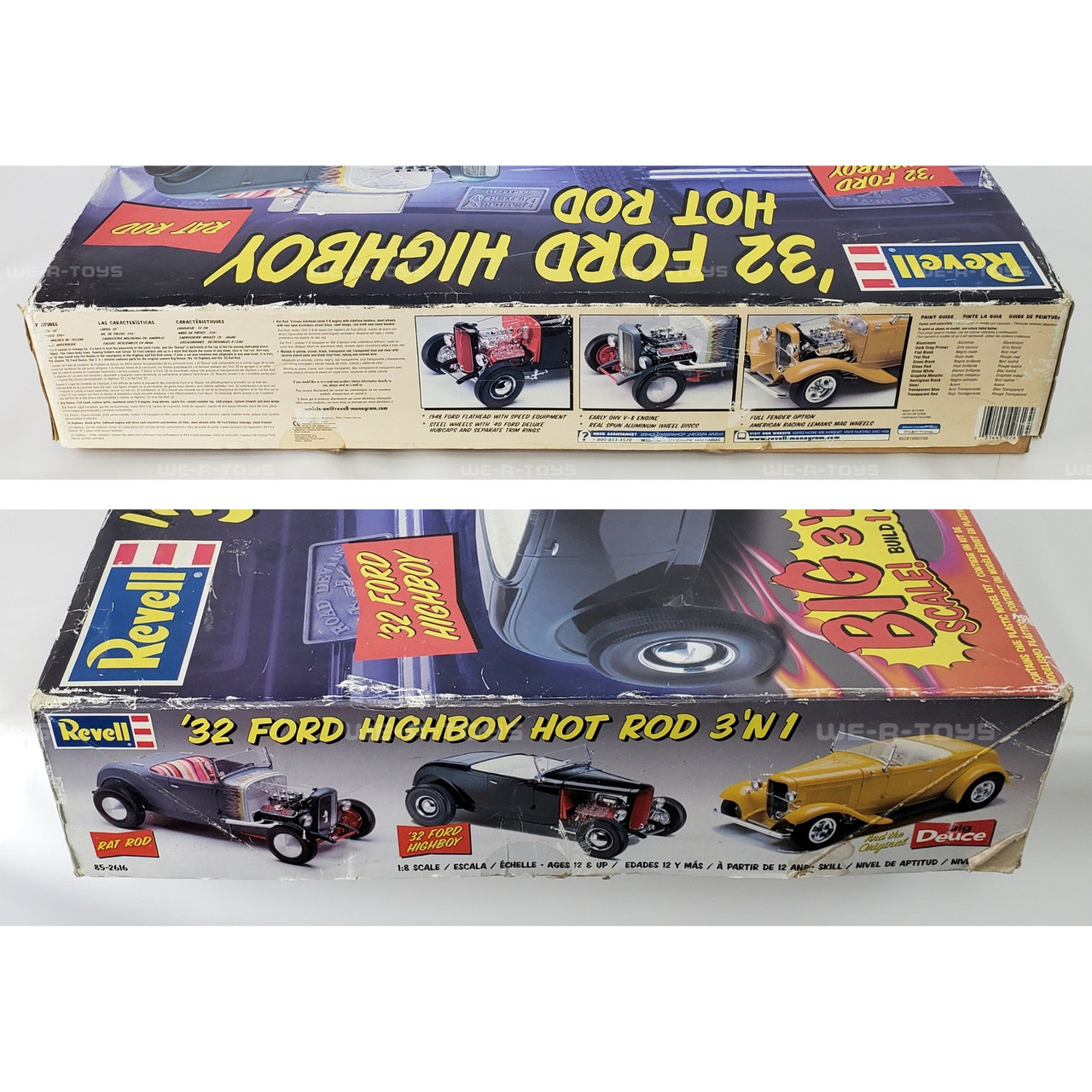 Revell Big Deuce '32 Ford Highboy Hot Rod Model Kit 1:8 Scale 3 In
