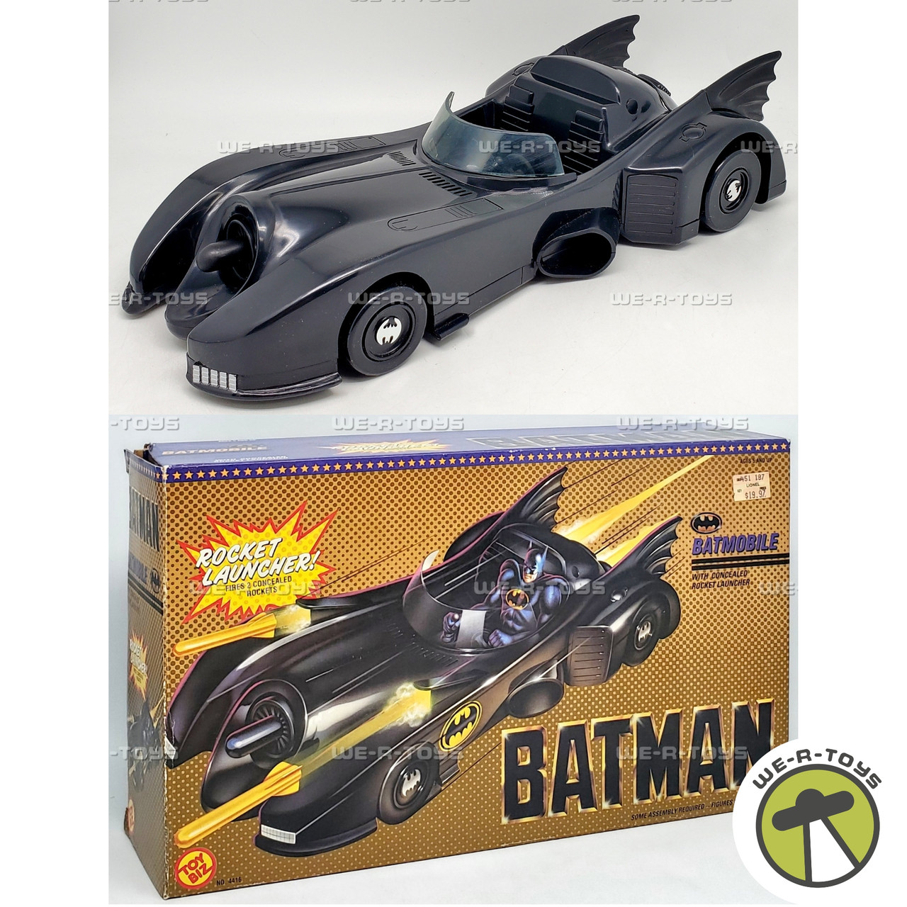 ミニカー BATMOBILE with Hidden Missile Launcher DC Batman Batmobile with Concealed Rocket Launcher 1989 Toy Biz