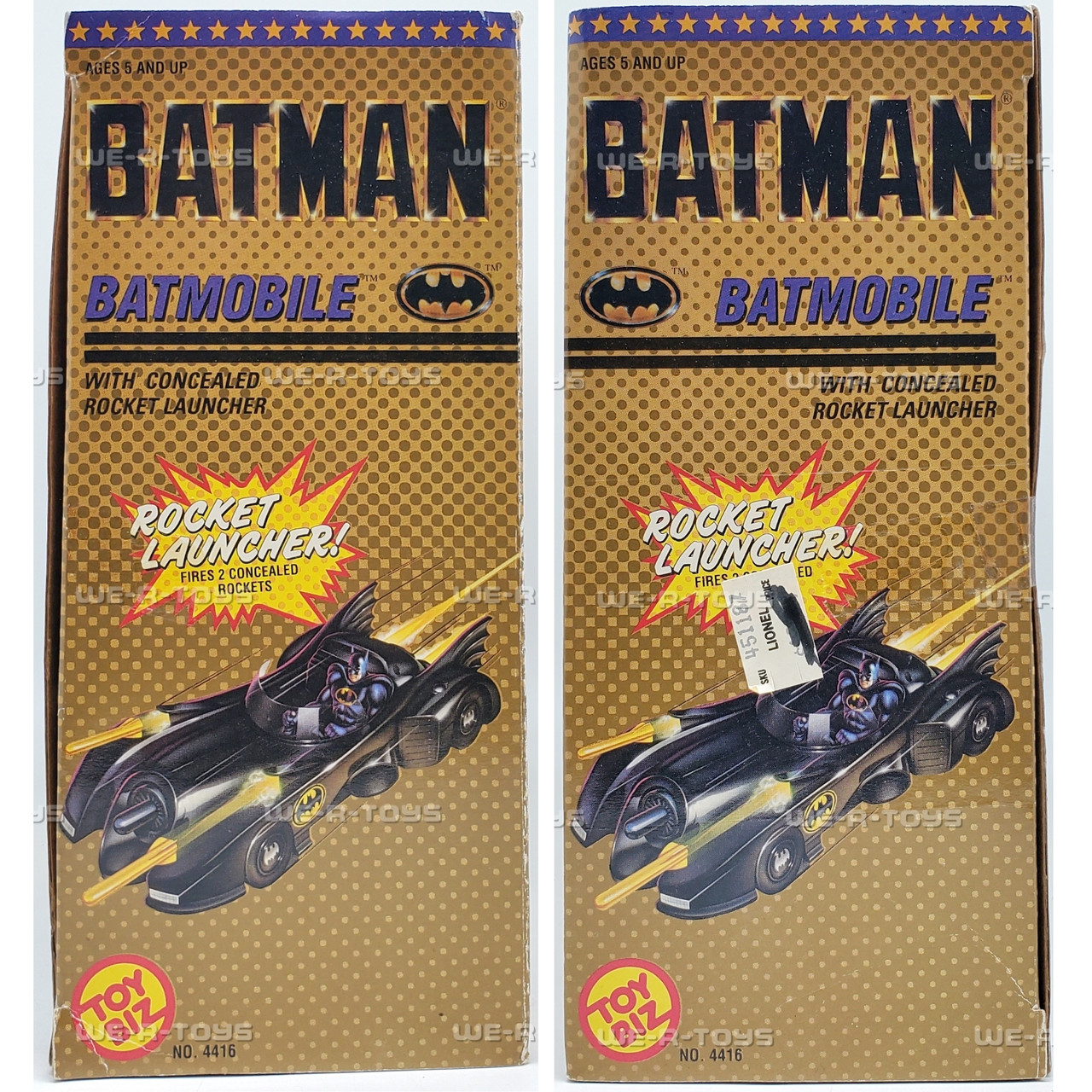 DC Batman Batmobile with Concealed Rocket Launcher 1989 Toy Biz