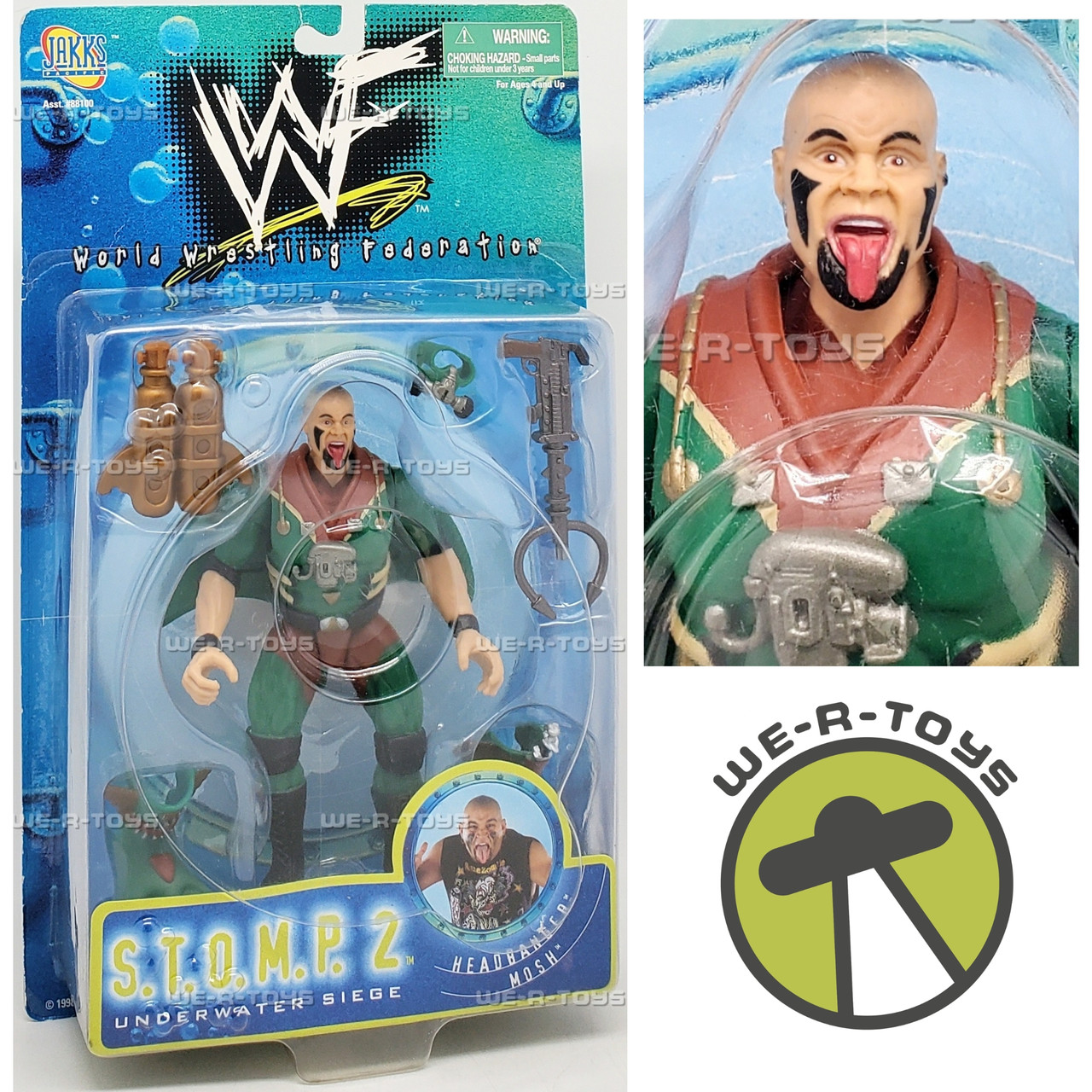 WWF S.T.O.M.P. 2 Underwater Siege Headbanger Mosh Action Figure