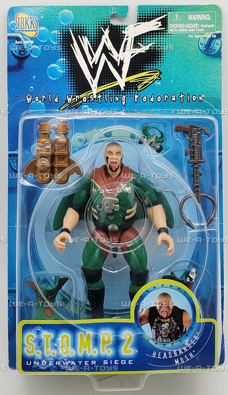 WWF S.T.O.M.P. 2 Underwater Siege Headbanger Mosh Action Figure