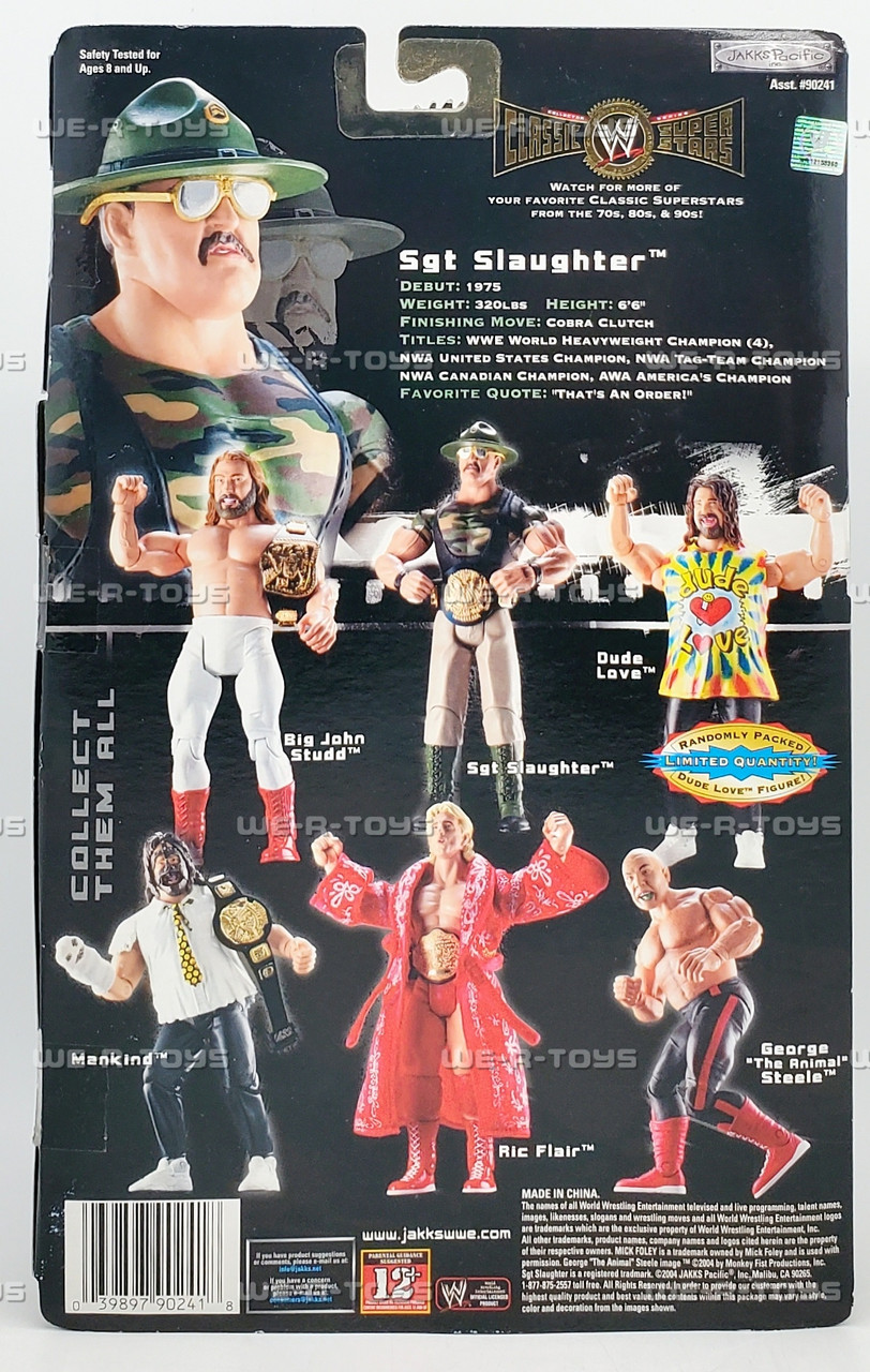 WWE Classic Super Stars Sgt Slaughter Action Figure 2004 Jakks