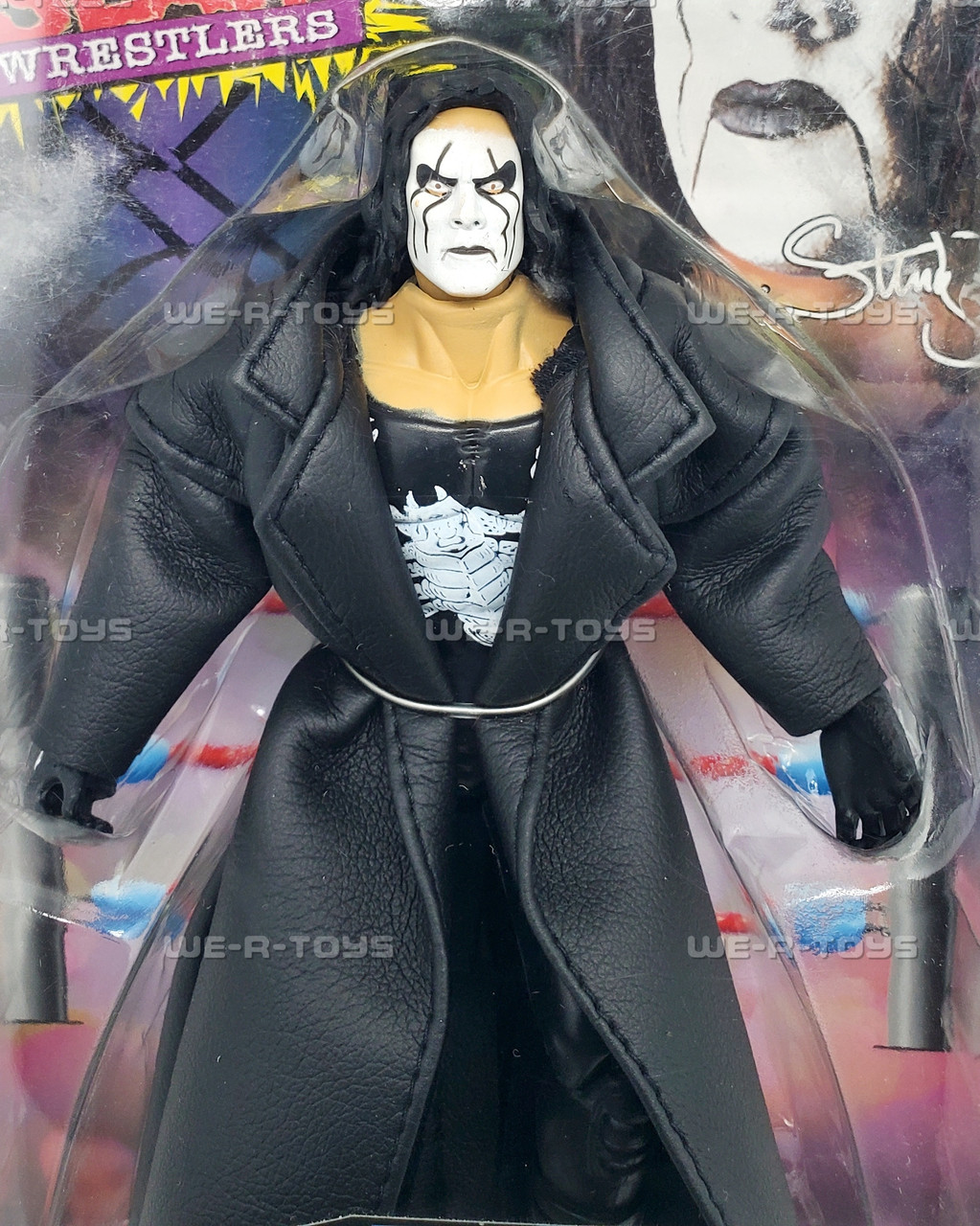 WCW Smash N Slam Sting in Trademark Coat Action Figure 1999 Toy