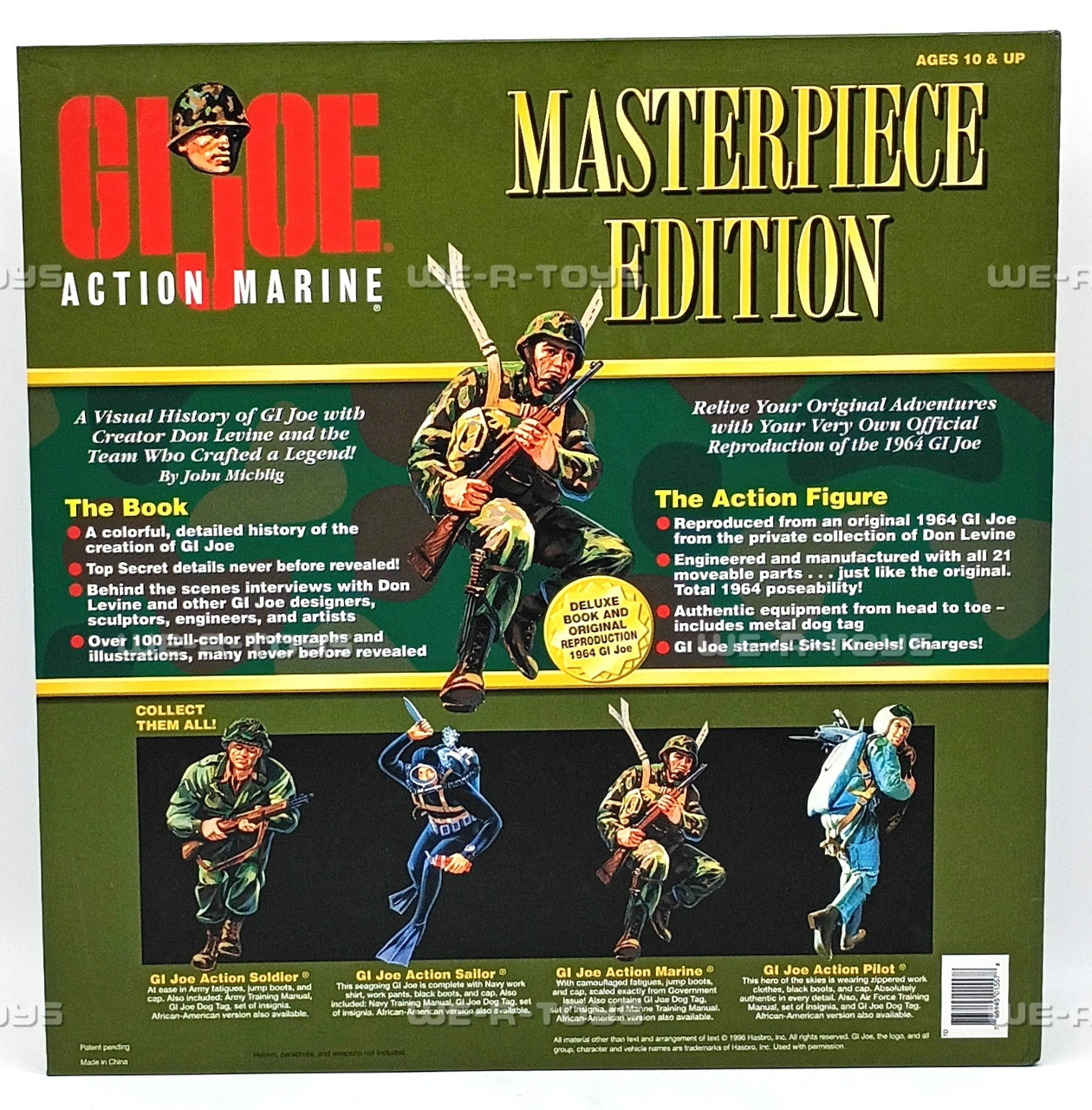 G.I. Joe Masterpiece Edition Action Marine Action Figure with Book