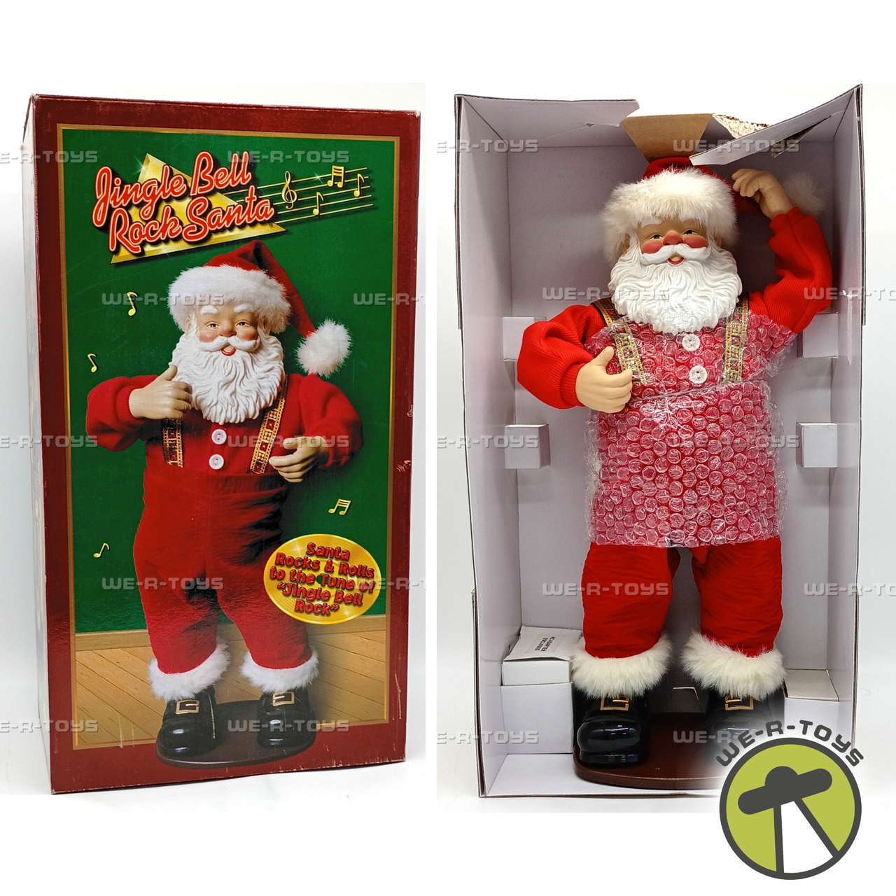 Jingle Bell Rock Santa Dancing W/ Sound Collectible Plush 1998