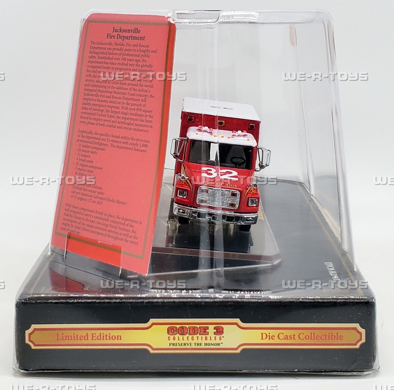 Code 3 Jacksonville Freightliner Ambulance 32 Die Cast Vehicle No