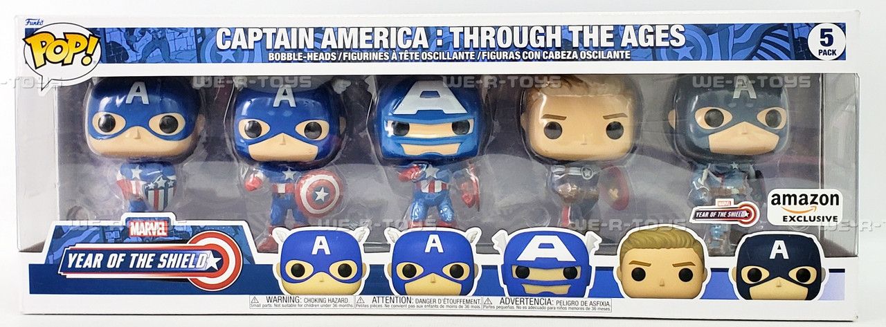 Funko POP Marvel Captain America Through the Ages Bobble Head