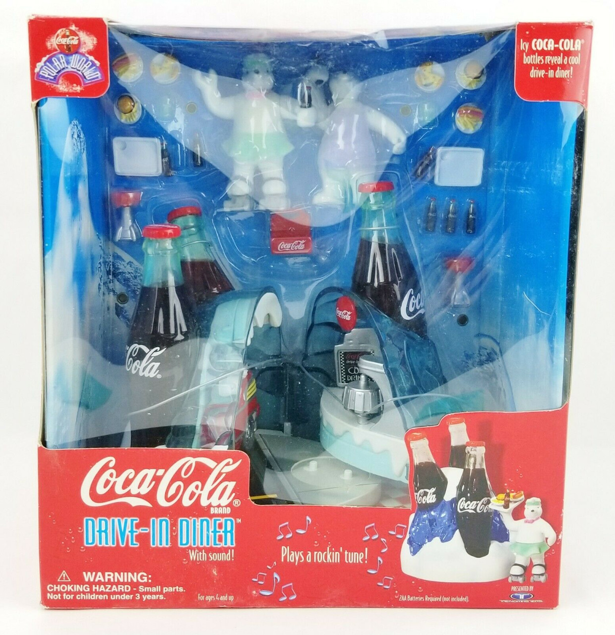 コカコーラ　DRIVE-IN DINER with sound フィギュア Coca-Cola Polar World Drive-In Diner Singing Display Toy Item No