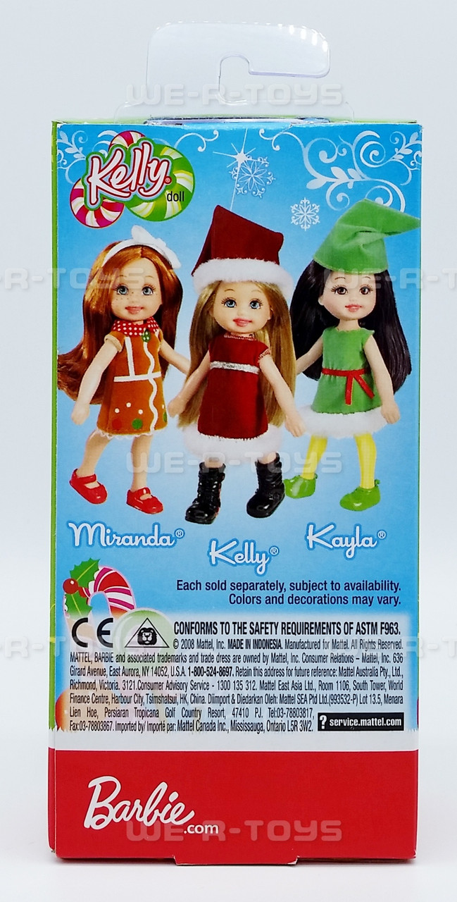 Kelly Club Christmas Kayla the Elf Doll Mattel 2008 No. P5912 NEW