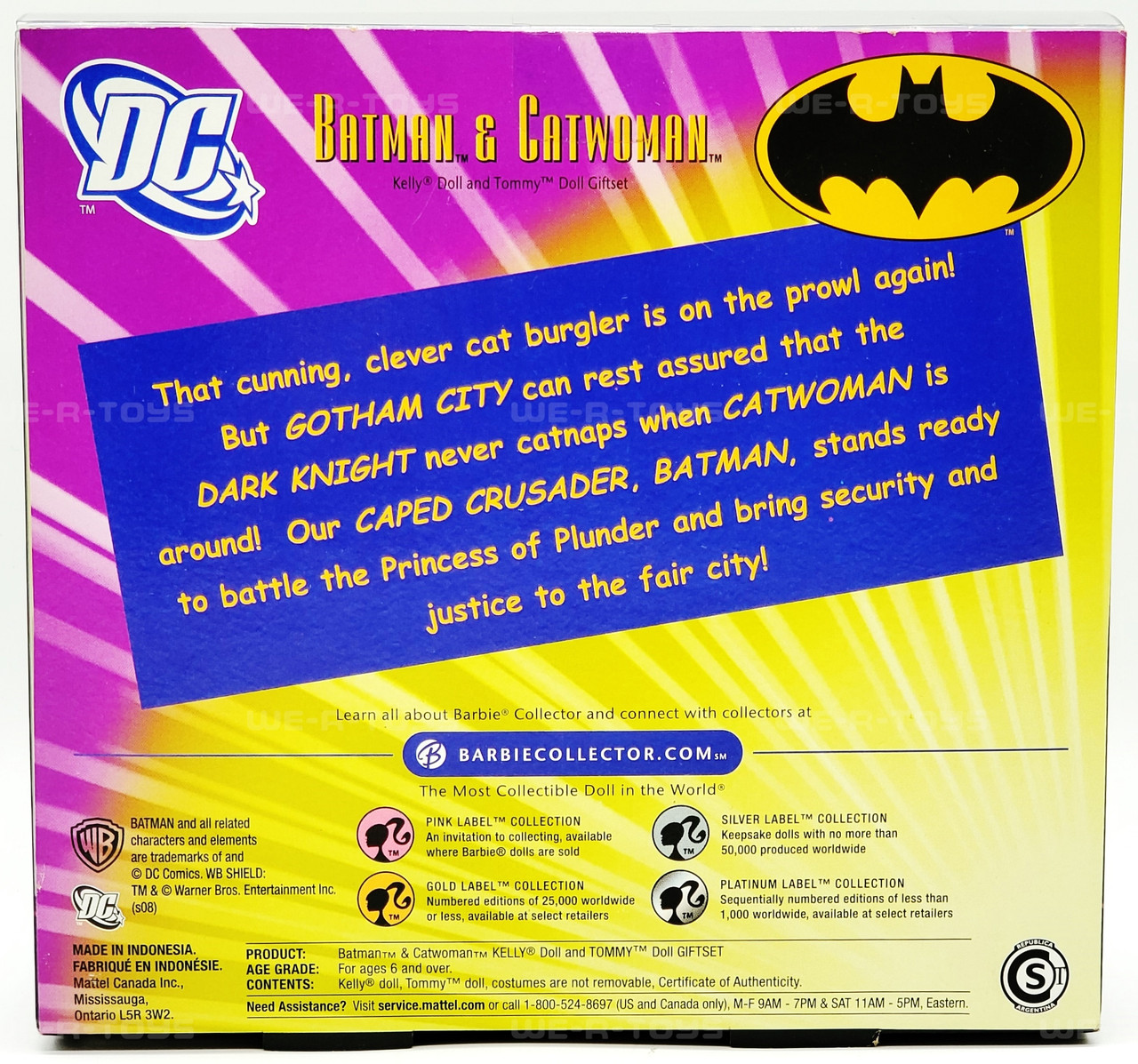 Kelly & Tommy as Catwoman & Batman Barbie Dolls Pink Label 2008