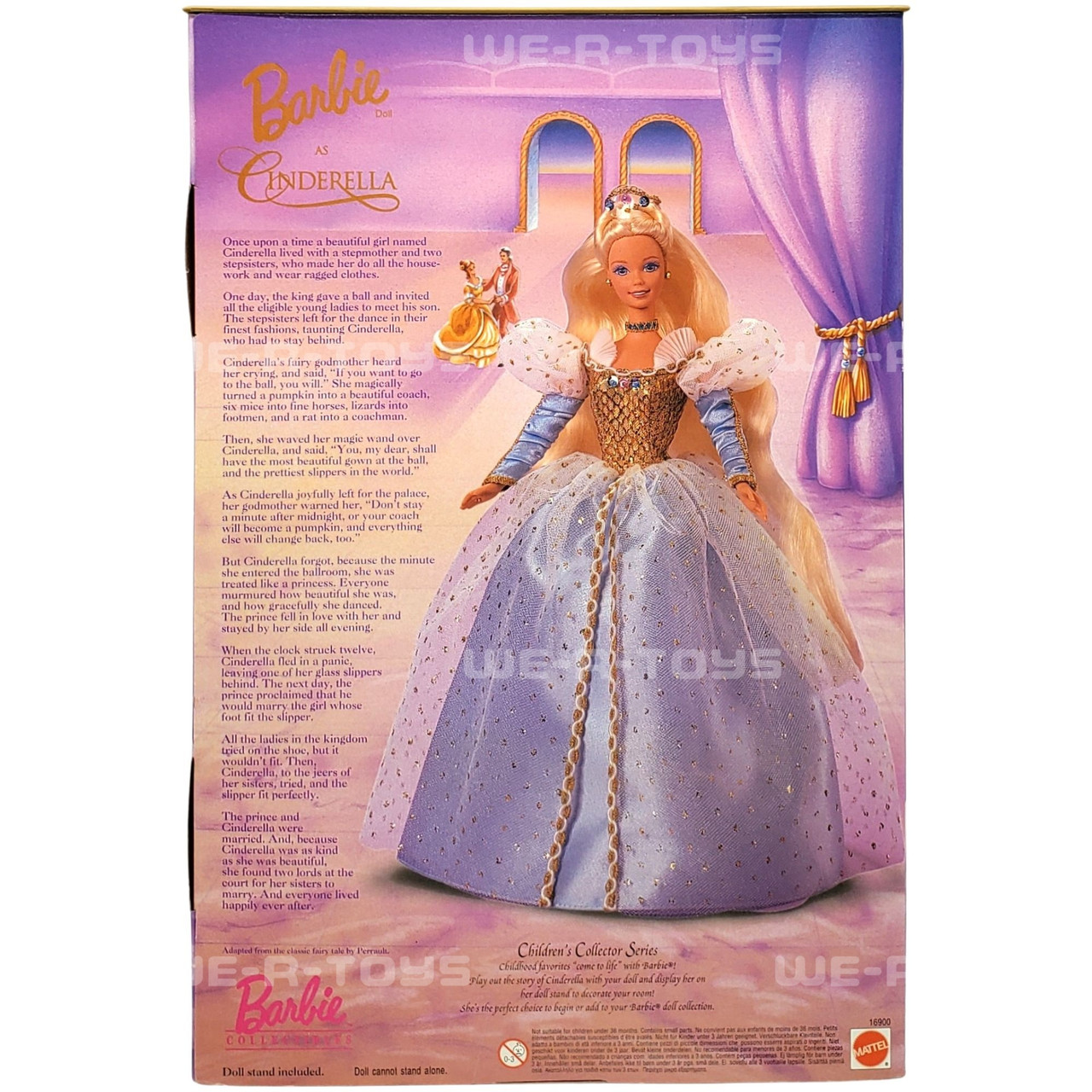 Cinderella Barbie Doll Children's Collector Series 1996 Mattel 16900