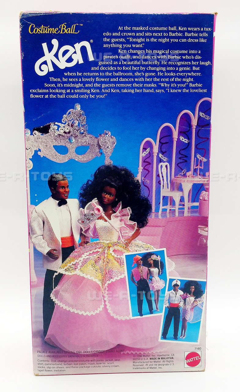 Costume Ball Ken African American Barbie Doll 1990 Mattel #7160