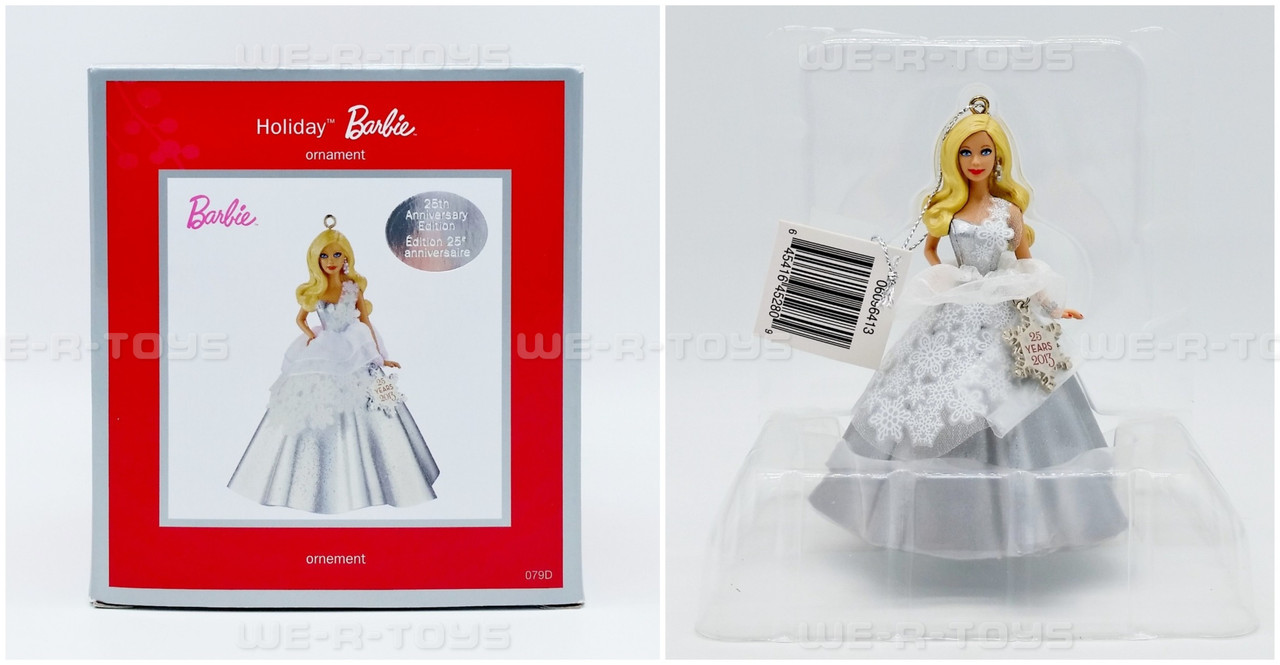 American Greetings 2013 25th Anniversary Holiday Barbie Ornament Rare NIB