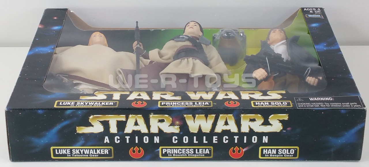 Han Solo In Bespin Gear Action Figure for sale online Kenner Luke Skywalker In Tatooine Gear Princess Leia In Boushh Disguise 