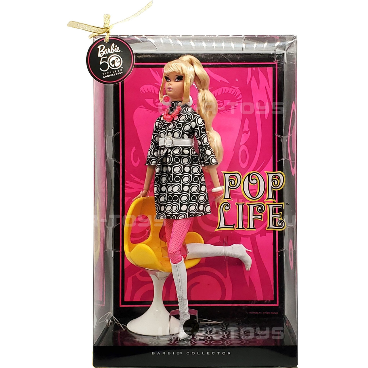 Pop Life Barbie Doll Blonde Pivotal Mod Gold Label 2008 Mattel N6596