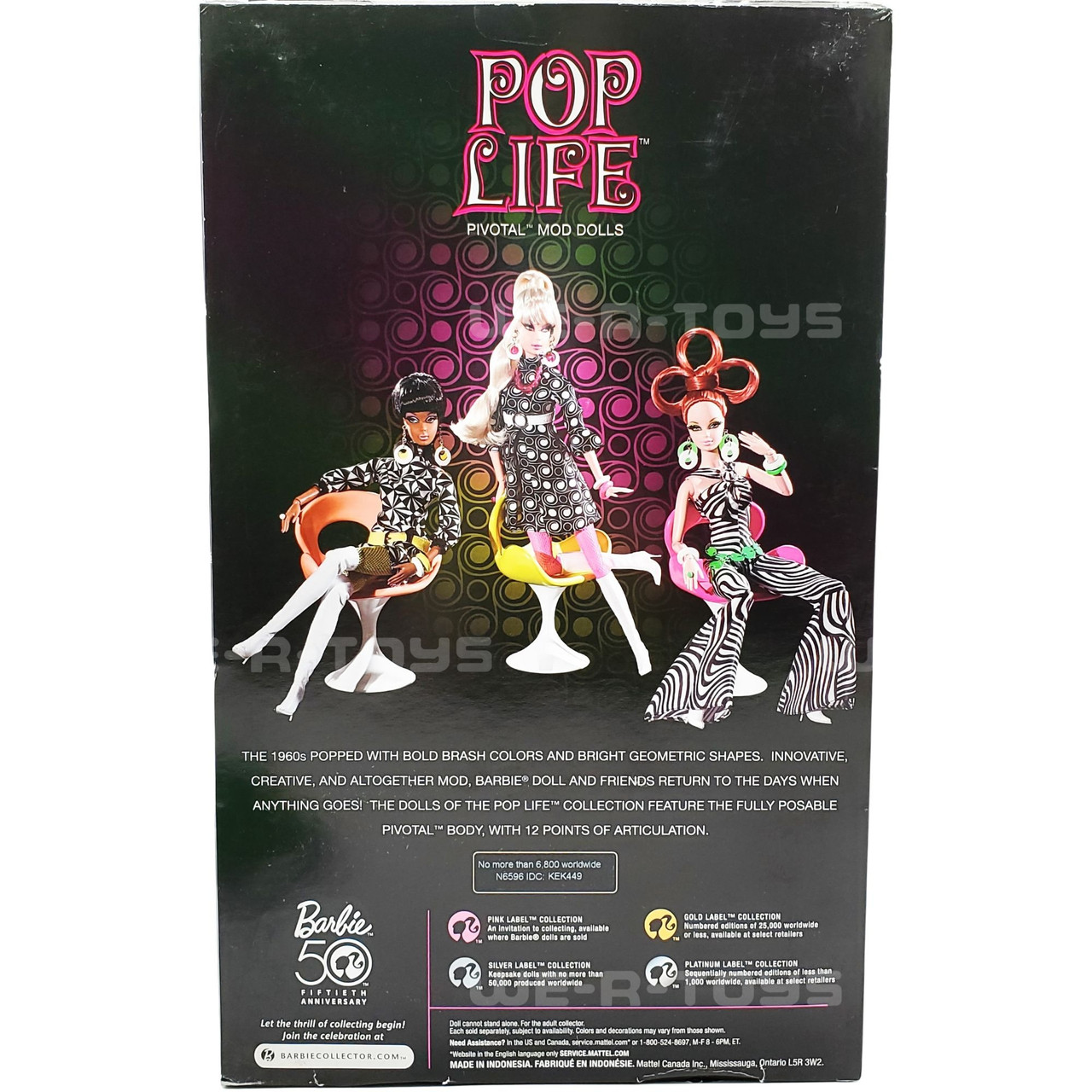 Pop Life Barbie Doll Blonde Pivotal Mod Gold Label 2008 Mattel
