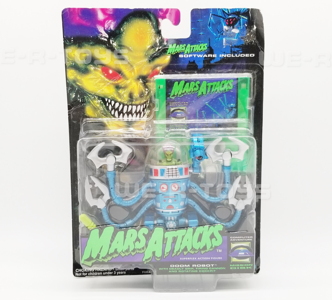Mars Attacks Doom Robot Superflex Action Figure & Mission Disk