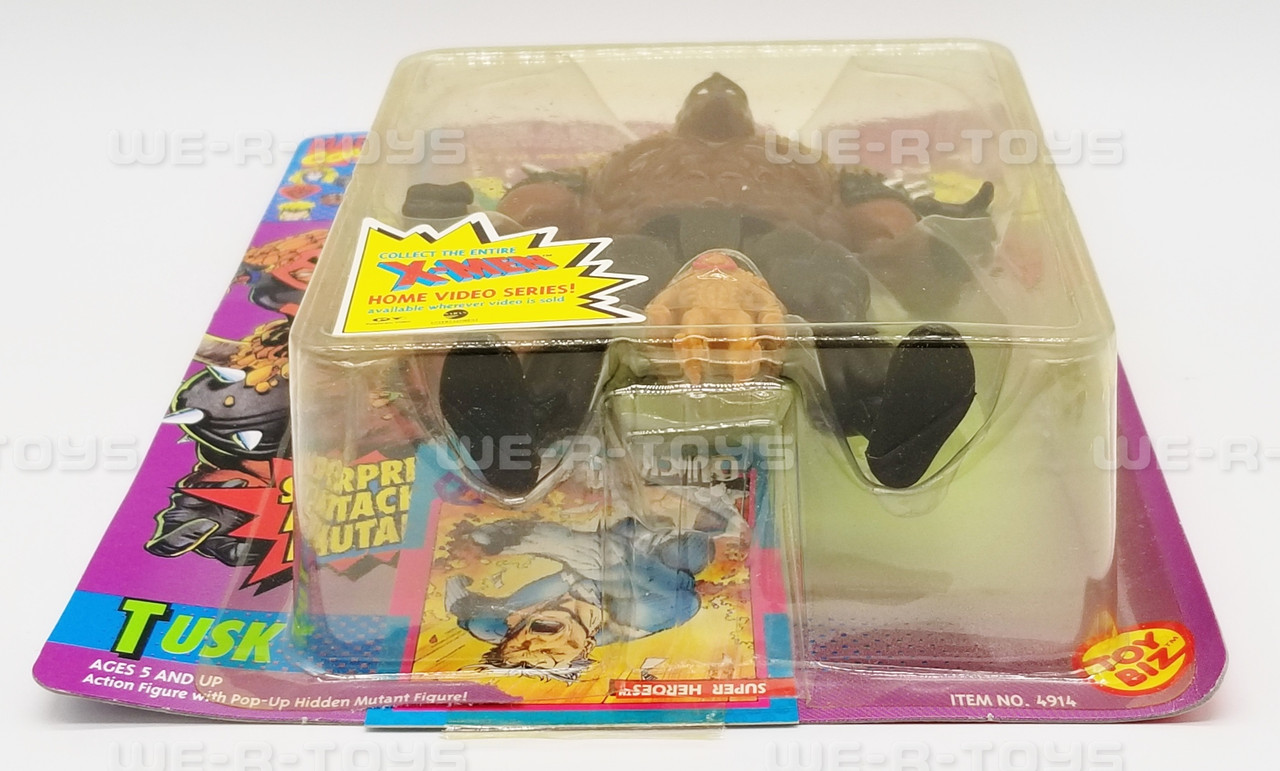 Marvel Comics X-Men Tusk Action Figure & Trading Card 1993 ToyBiz