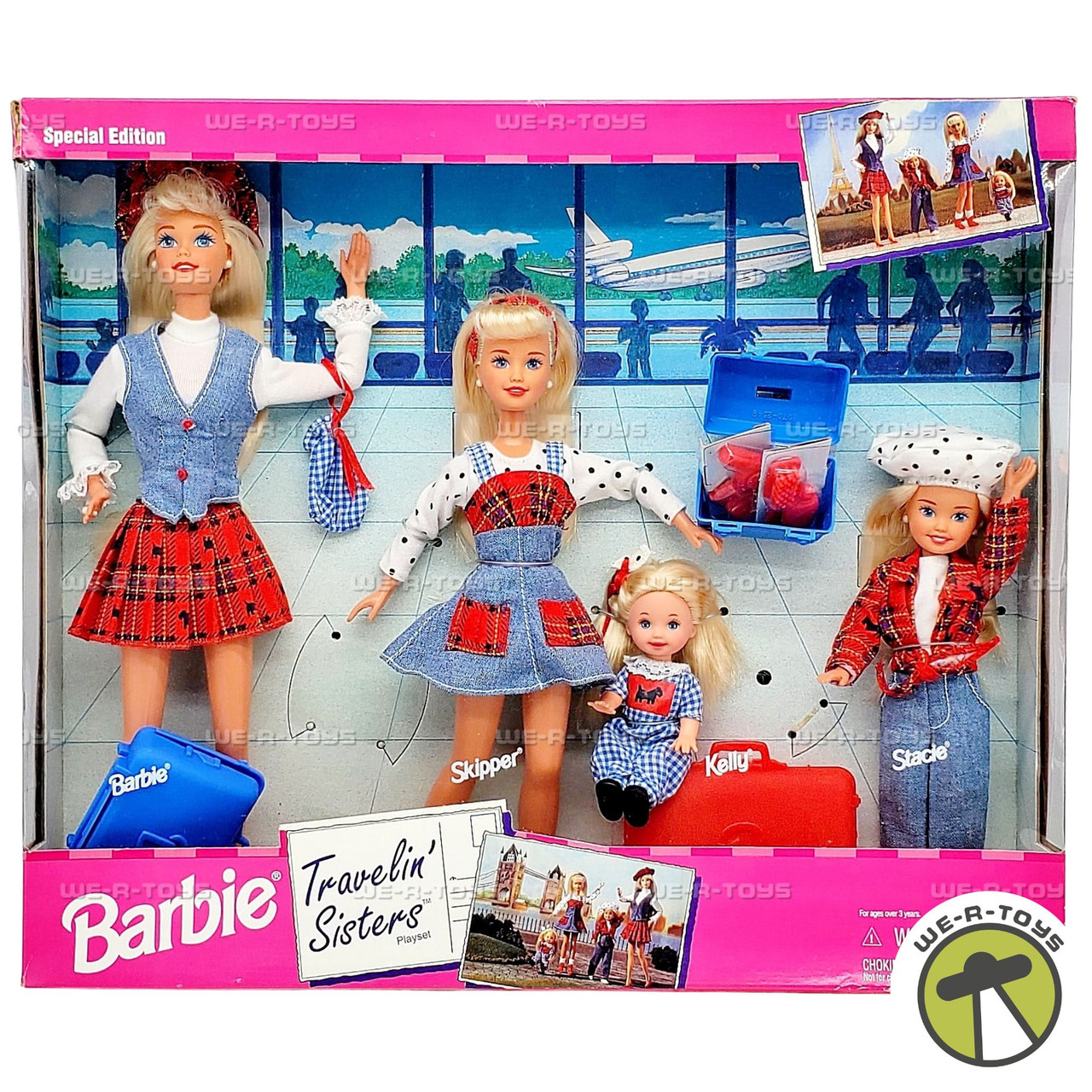 Barbie Travelin' Sisters Playset with Skipper Kelly and Stacie