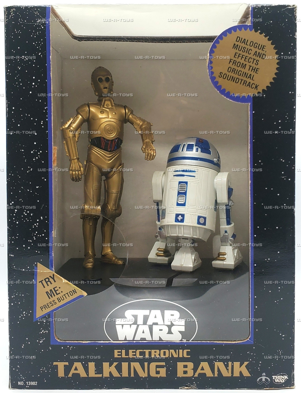 Star Wars C3PO & R2-D2 Electronic Talking Bank 1995 Thinkway