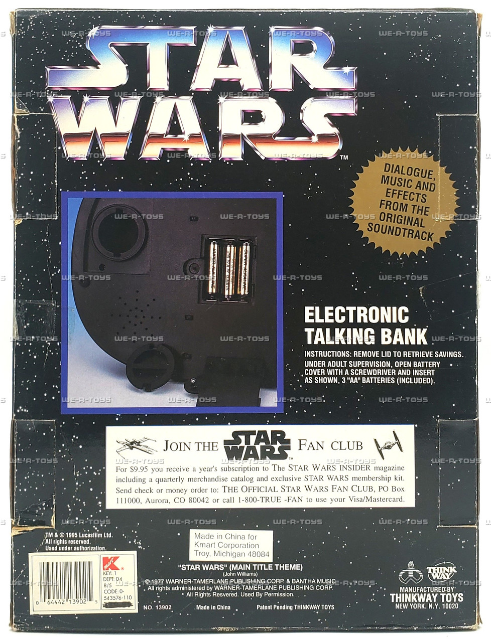 Star Wars C3PO & R2-D2 Electronic Talking Bank 1995 Thinkway