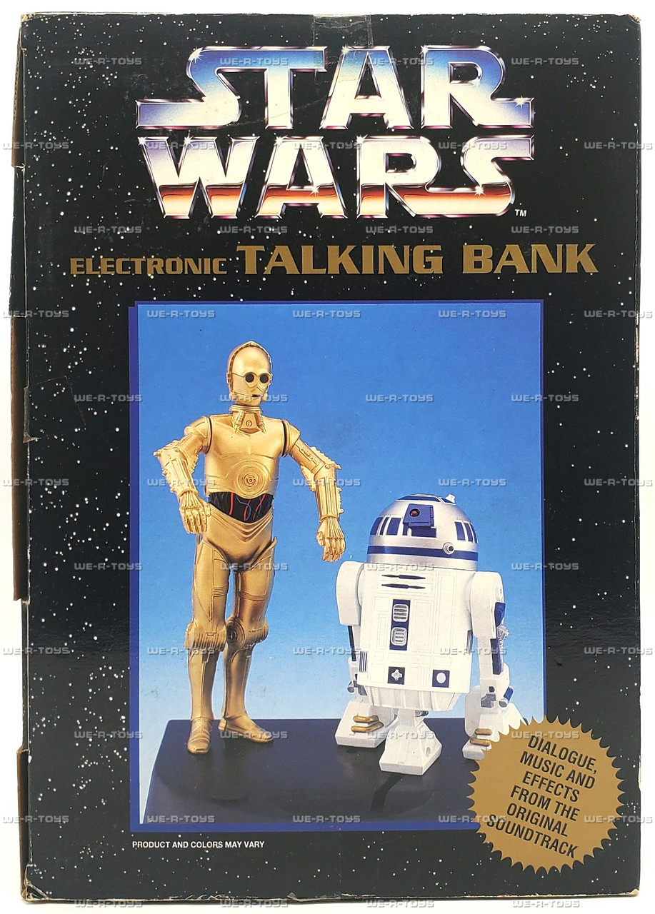 Star Wars C3PO & R2-D2 Electronic Talking Bank 1995 Thinkway