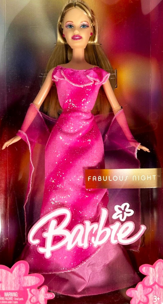 Barbie Fabulous Night Pink Gown Doll 2005 Mattel H8572