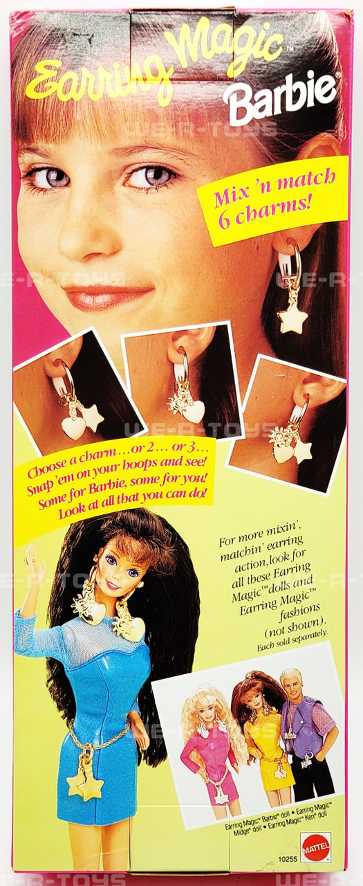 Earring Magic Barbie Doll Brunette Edition 1992 Mattel No. 10255