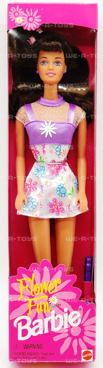 Flower Fun Barbie Doll Fashion Avenue Brunette Edition 1996 Mattel #16065 NRFB Flower Fun Barbie Doll Fashion Avenue Brunette Edition 1996 Mattel #16065 NRFB