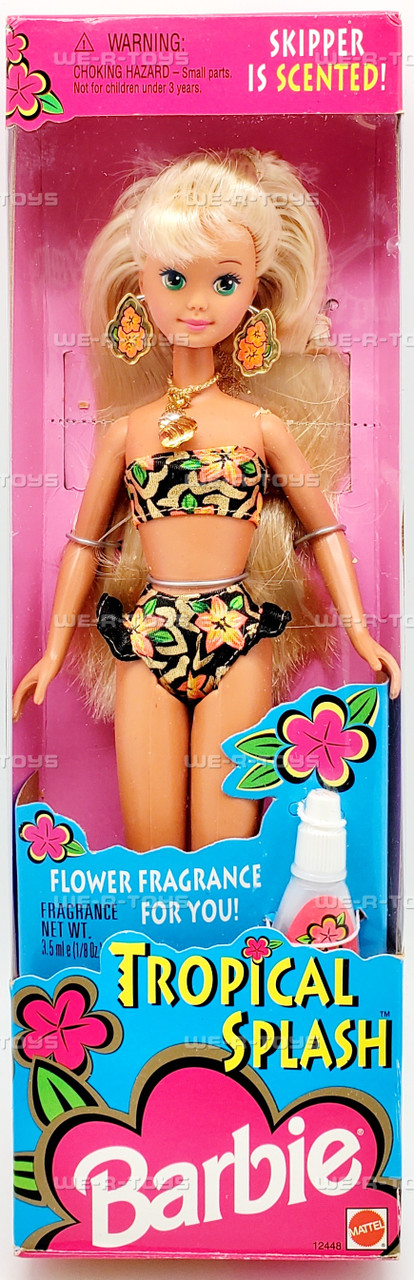 ばーびー Barbie Tropical Splash Skipper Doll Scented 1994 Mattel
