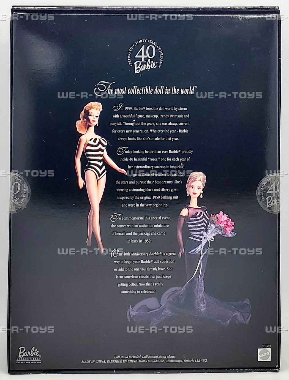 Barbie 40th Anniversary Collector Edition Doll 1999 Mattel 21384