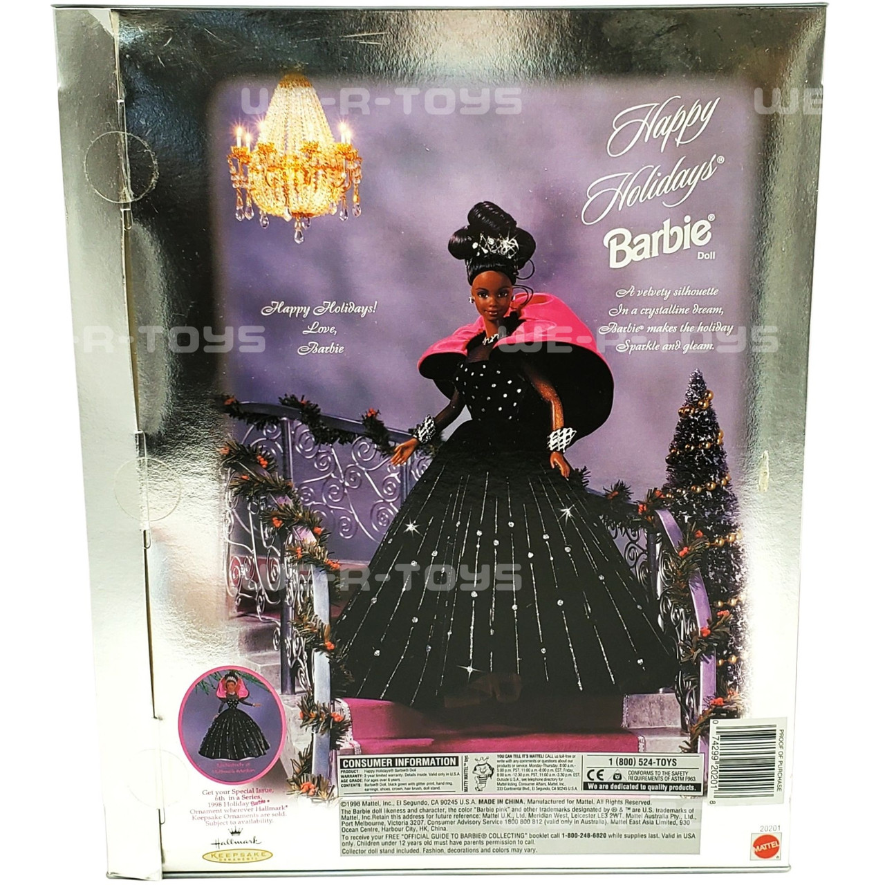 1998 Happy Holidays Barbie Doll African American Special Edition Mattel New